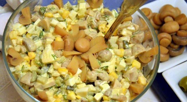 Салат с грибами - лучшие рецепты салатов с грибами