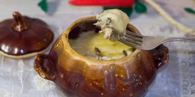 С курицей и грибами