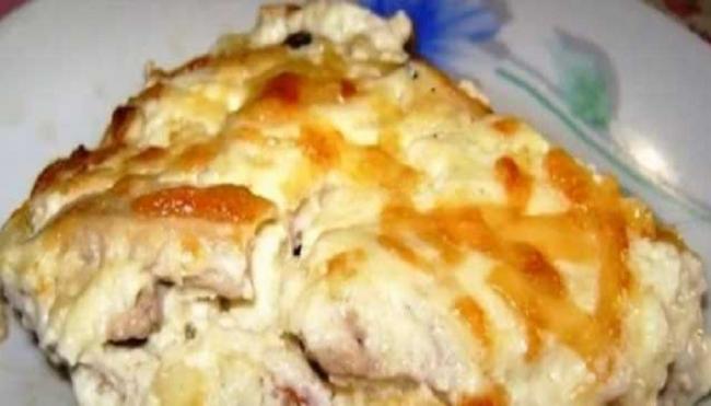 Жюльен с грибами и курицей с молоком