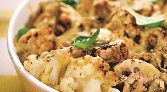 Запеченная цветная капуста с грибами и сыром, пошаговый рецепт с фото