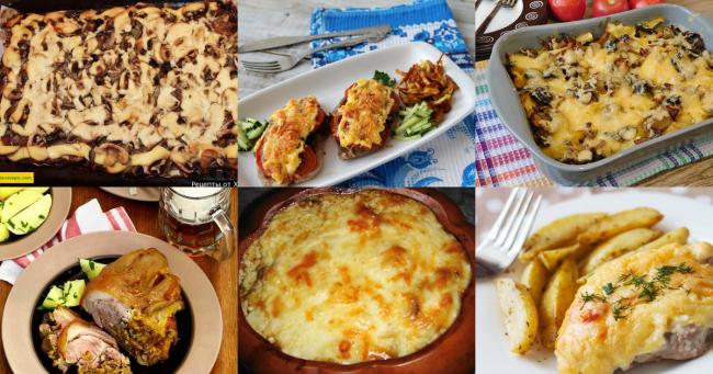 Свинина, запеченная с грибами в духовке - 56 рецептов - 1000.menu
