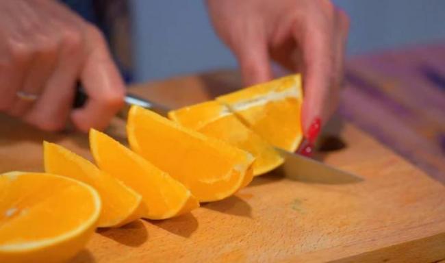 Нарезание апельсина дольками Апельсин для шашлыка