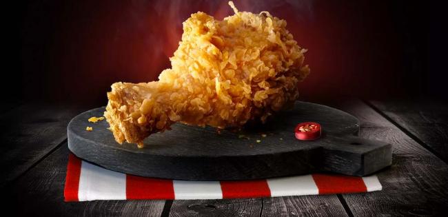 Хрустящая куриная ножка из ресторана KFC Острые ножки KFC