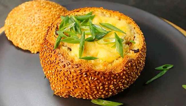 Булочки с курицей и грибами с сыром в духовке с фотографиями