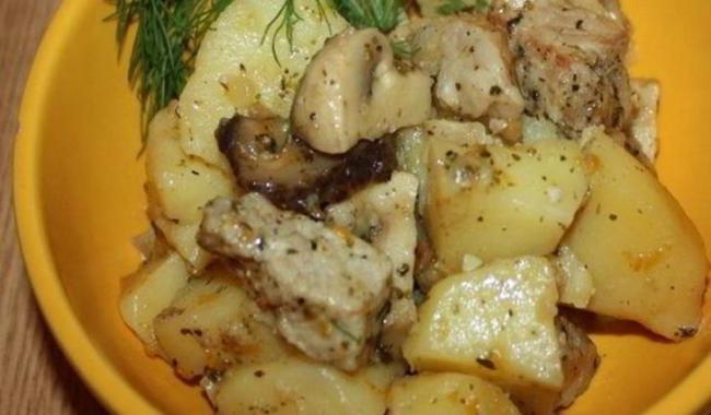 Как приготовить мясо с грибами на сковороде