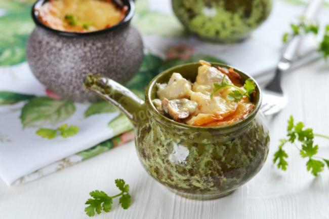 Кабачковый жульен с курицей и грибами пошаговый рецепт с фото и видео - 1000.menu