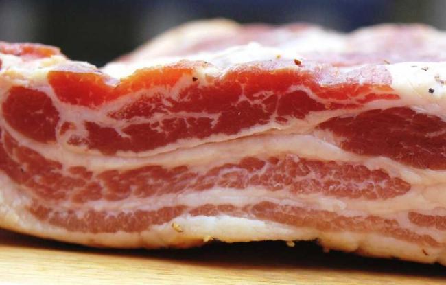 Вид подходящего для бекона мяса Мясо для бекона
