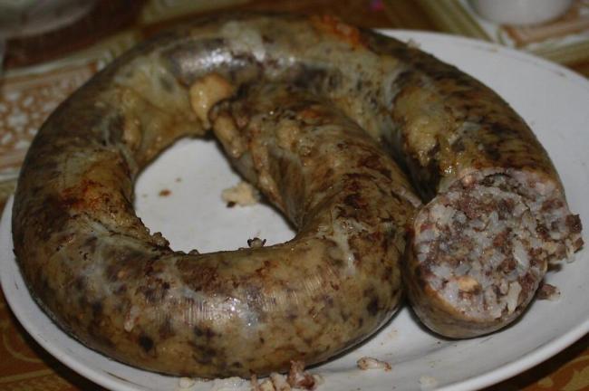 Колбаса из ливера с добавлением риса Ливерная колбаса с рисом