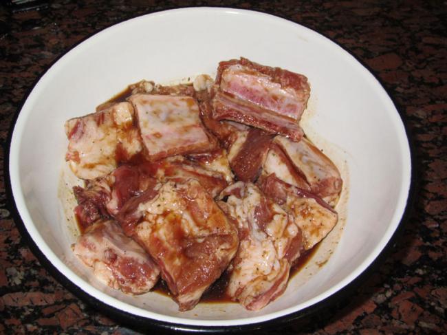 Маринованные свиные ребрышки Маринованные ребрышки