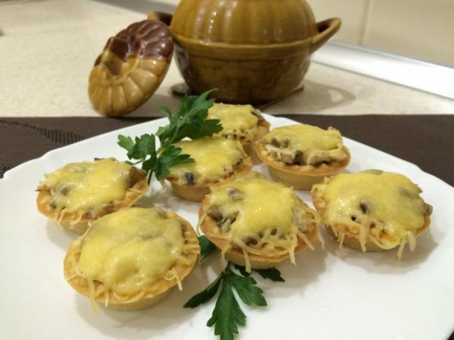 Как вкусно приготовить тарталетки с грибами на праздничный стол
