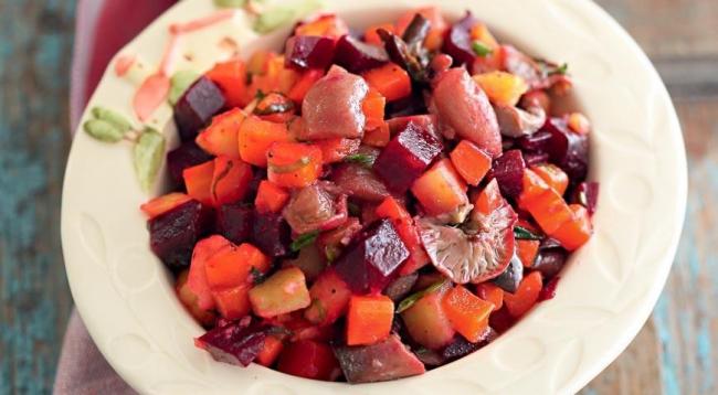 Винегрет с маринованными грибами старорусский рецепт - русская кухня: салаты.