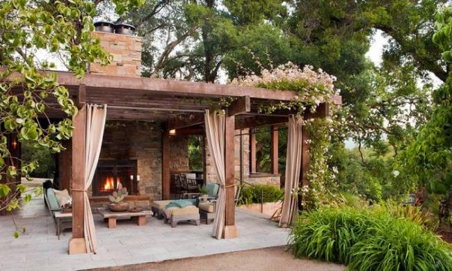 Крытая зона патио Патио с крышей