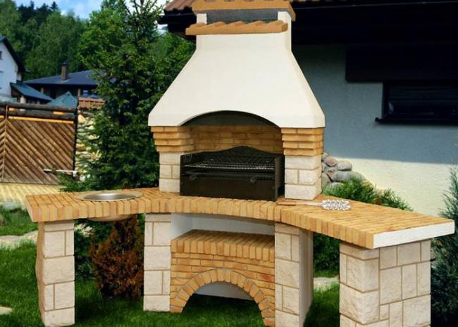 Уличная печка с барбекю Печь с барбекю