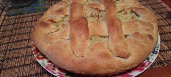 Картофельный пирог с грибами