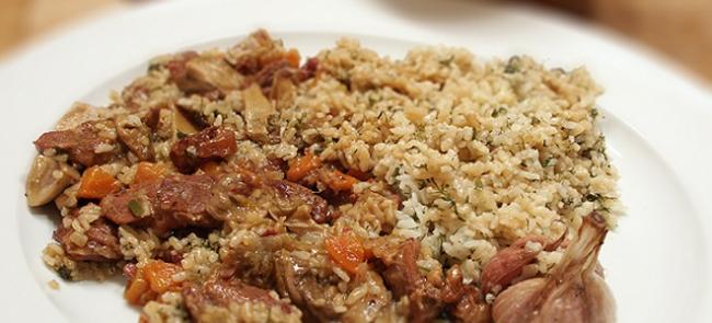 плов с сушеными грибами рецепт