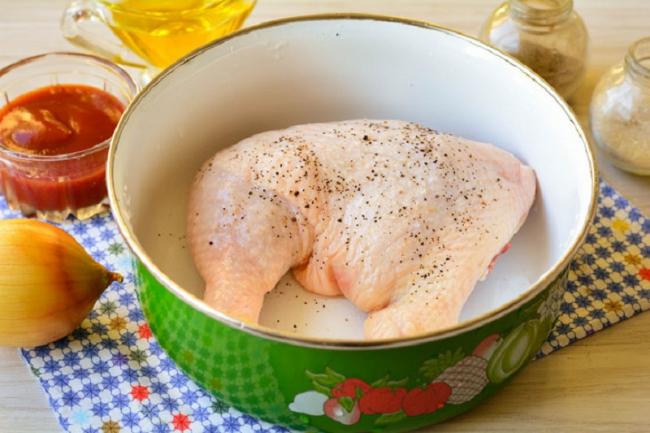 Сухой посол куриного окорока  Посол куриного окорока
