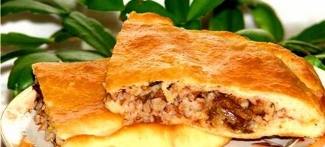 Постный пирог с грибами и картофелем