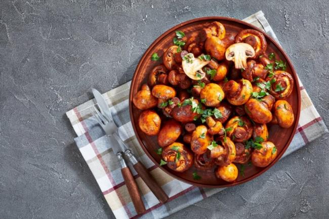 Запеченные грибы в соевом соусе - простой и вкусный рецепт, как приготовить пошагово