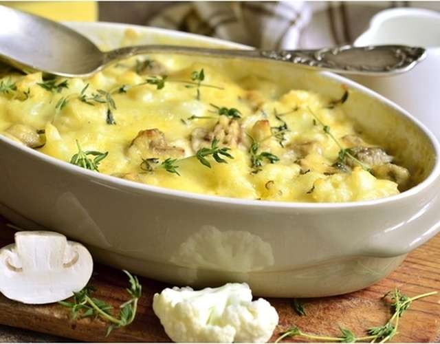 Цветная капуста с грибами, подробное приготовление с фото