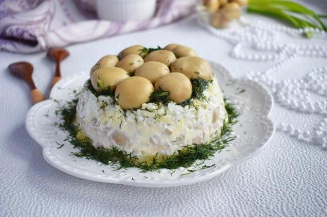 Салат Грибное лукошко