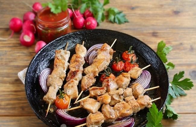 Шашлык из щуки на сковородке  Шашлык из рыбы на сковородке