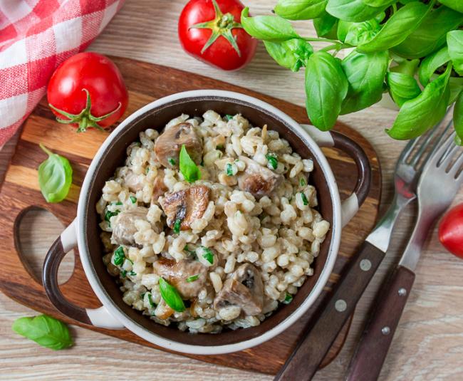 Сливочный перловый ячмень с грибами рецепт с пошаговым фото на блоге Вкусной