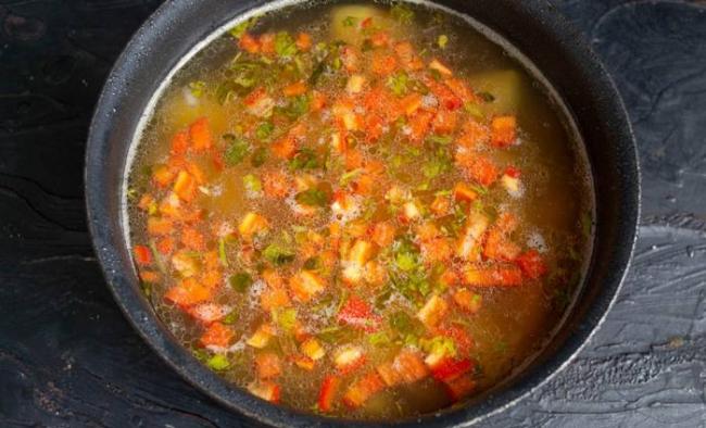 Суп с сушёной петрушкой Суп с петрушкой