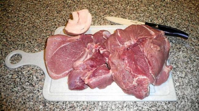 Свинина и сало для приготовления салями Свинина и сало