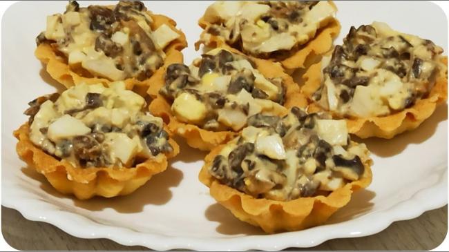 Как вкусно приготовить тарталетки с грибами на праздничный стол