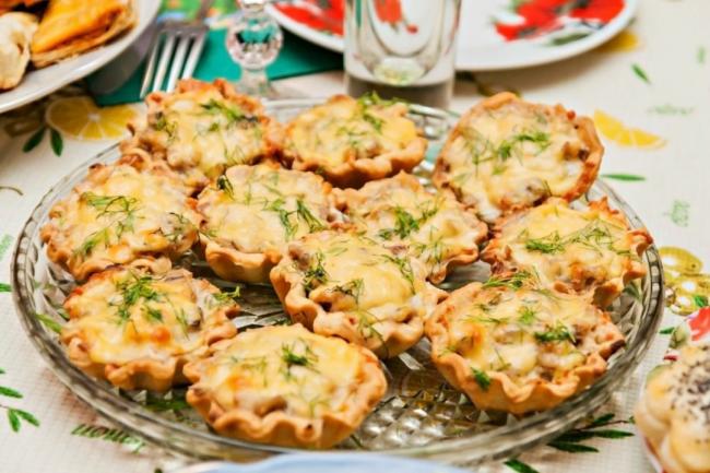Как вкусно приготовить тарталетки с грибами на праздничный стол