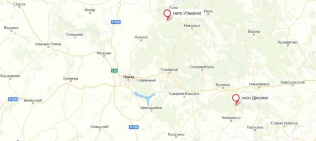 Грибная карта Пензенской области