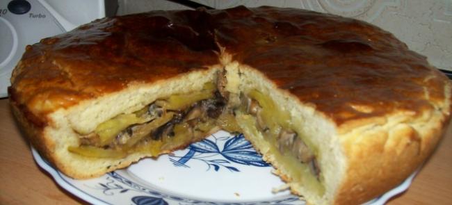 Постные драники с грибами и картофелем