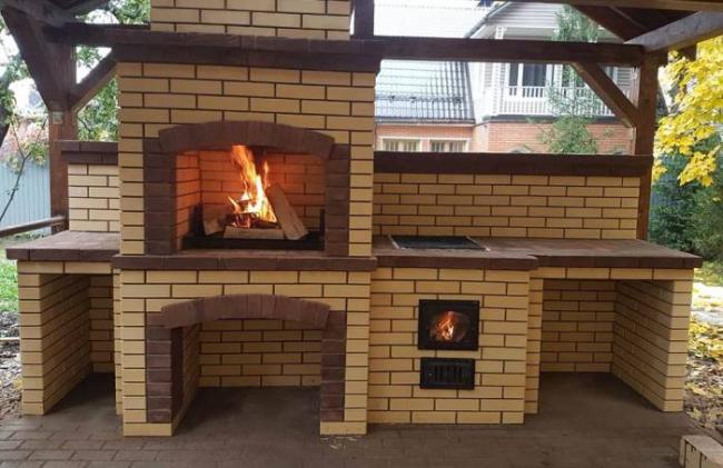 Уличная жаровня со столешницами Жаровня со столешницами